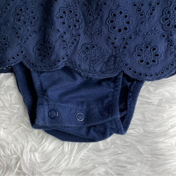Baby Girl Navy Blue Onesies Dress  | 6 months - Picture 3 of 7